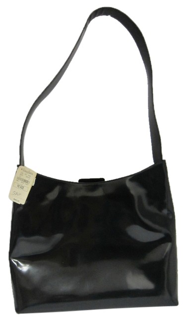Prada New Black Patent Leather Shoulder Bag