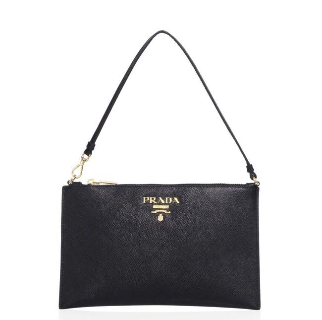 Prada New Saffiano Black Leather Shoulder Bag