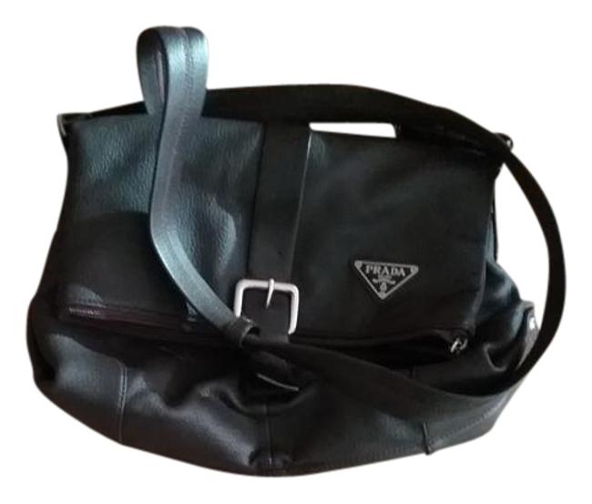 Prada No 8833313 Dark Brown Leather Shoulder Bag