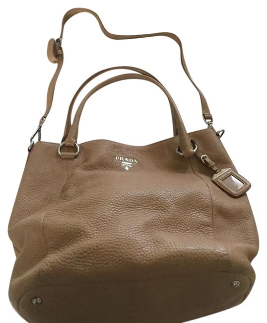 Prada Nude Leather Shoulder Bag