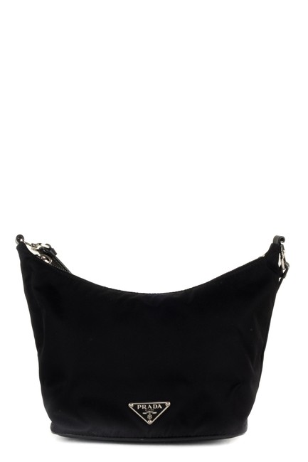 Prada Nylon Handle Black Shoulder Bag