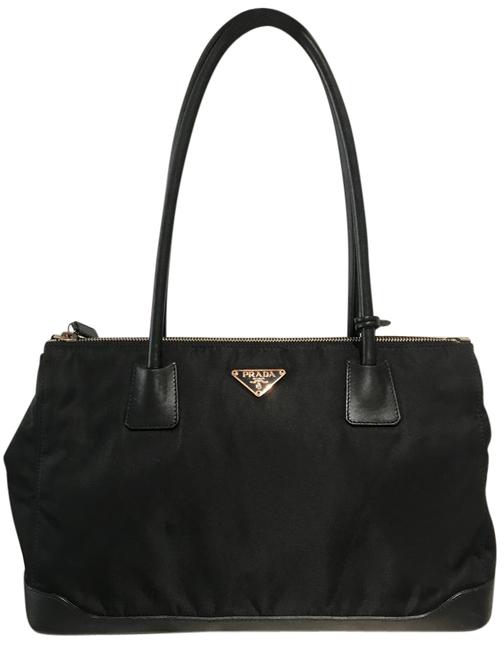Prada Nylon Medium Black Canvas Shoulder Bag