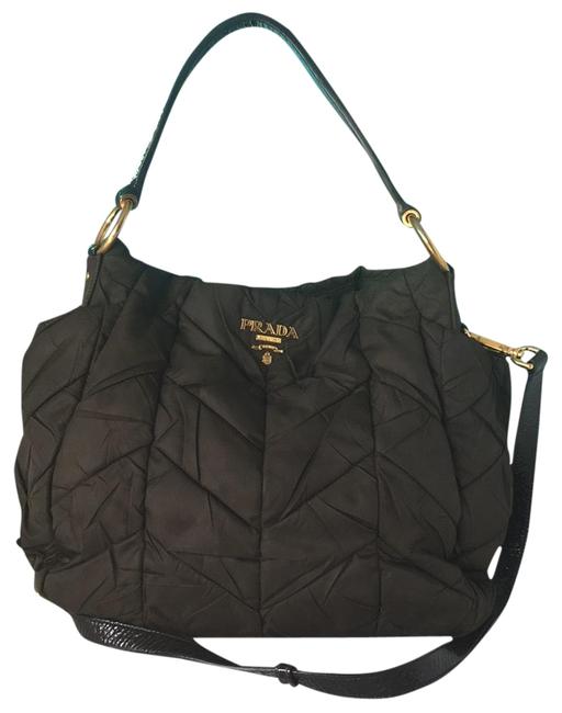Prada Nylon Quilted Tessuto Gaufre Black Shoulder Bag