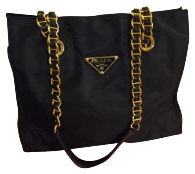 Prada Nylon Very Good Condition Black Shoulder Bag