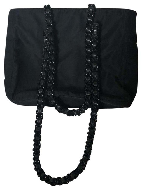 Prada Nylon with Chain Straps Shoulder Bag