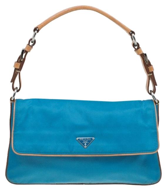 Prada Ocean Nylon Blue Shoulder Bag