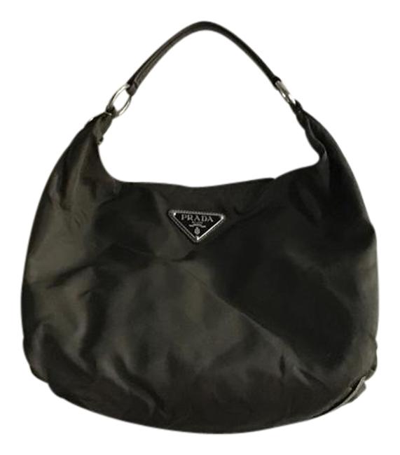 Prada Olive Green Nylon Shoulder Bag