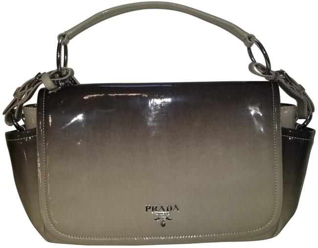 Prada Ombre Grey Patent Leather Shoulder Bag
