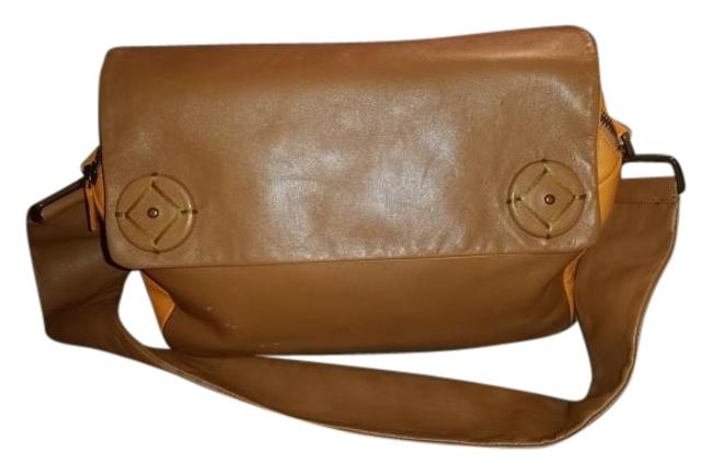 Prada Orange and Brown Nappa Leather Shoulder Bag