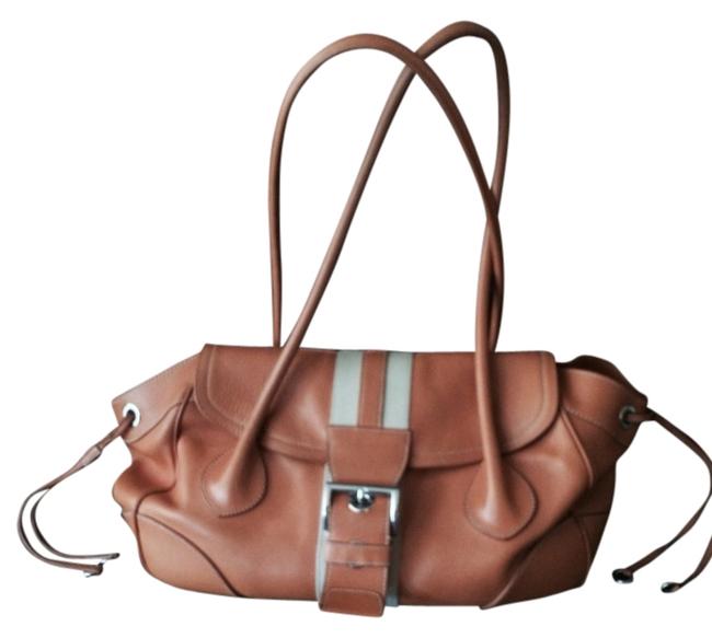 Prada Orange Leather Shoulder Bag