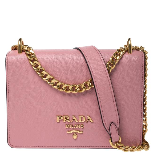 Prada Pattina Pink Leather Shoulder Bag