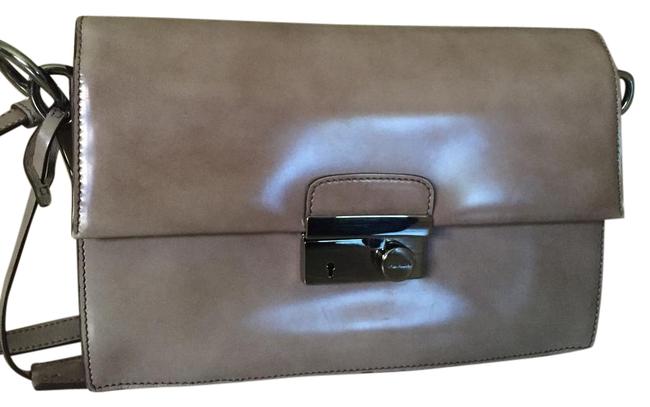 Prada Pattina Sottoscala Quartz Leather Shoulder Bag