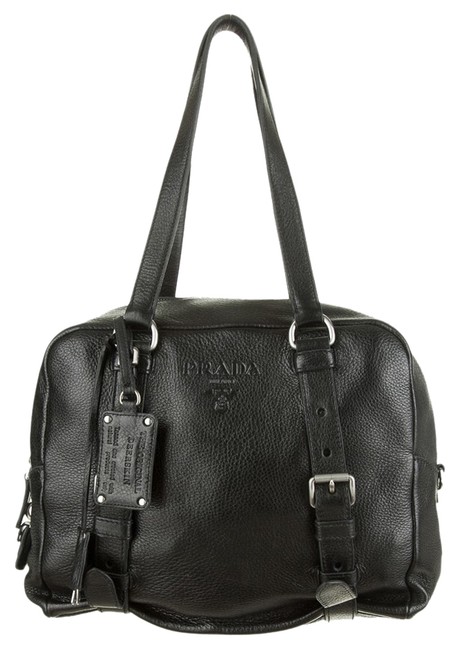 Prada Peasant Black Leather Shoulder Bag
