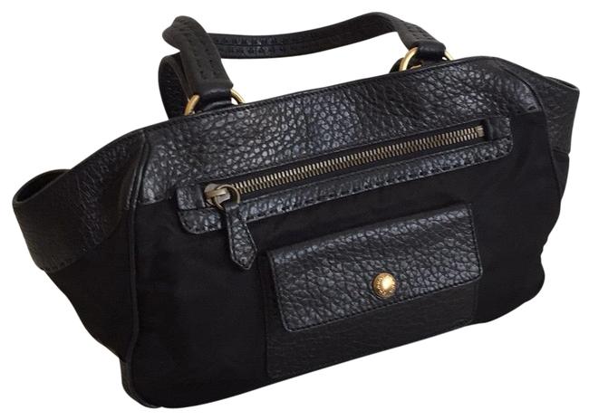 Prada Pebble Black Leather and Nylon Shoulder Bag