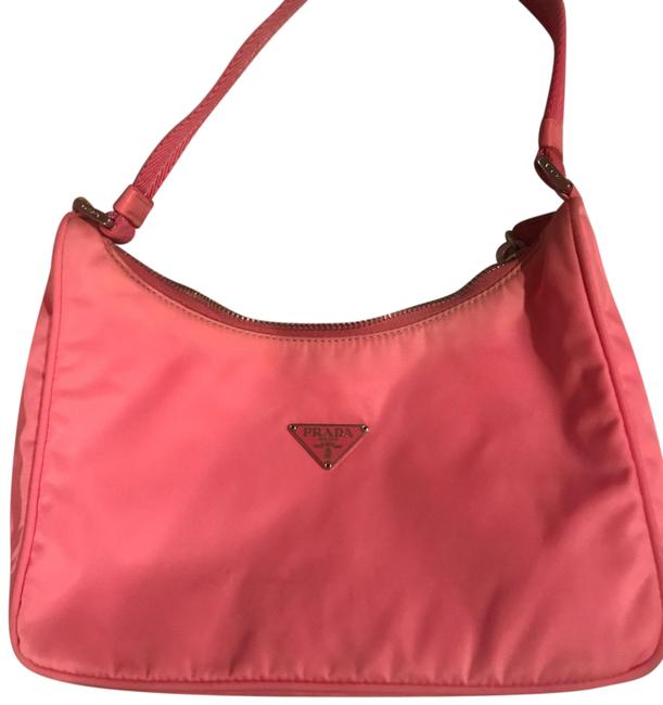 Prada Pink Canvas Shoulder Bag