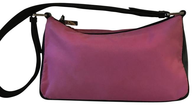 Prada Pink Nylon and Leather Shoulder Bag