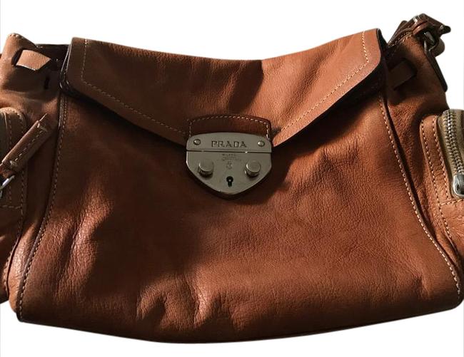 Prada Piombo Br3307 Carmello Leather Shoulder Bag