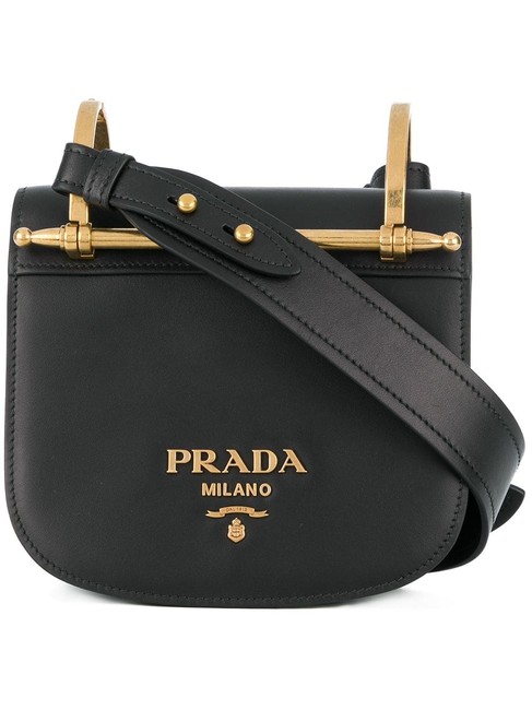 Prada Pionniere Black Leather Shoulder Bag