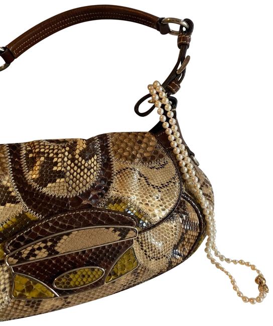 Prada Pitone Python and Calfskin Leather Shoulder Bag
