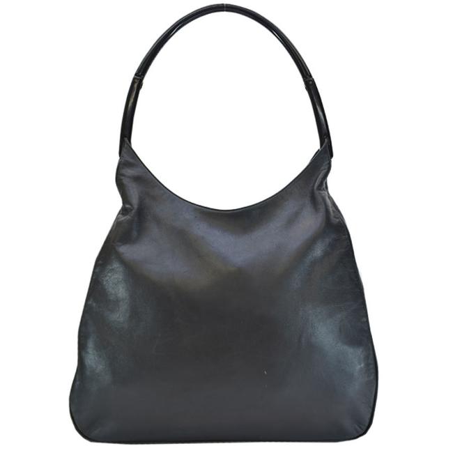 Prada Plastic Ladies R7406 Black Leather Shoulder Bag