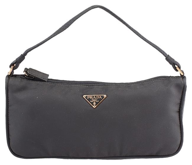 Prada Pochette 65158 Black Nylon Shoulder Bag