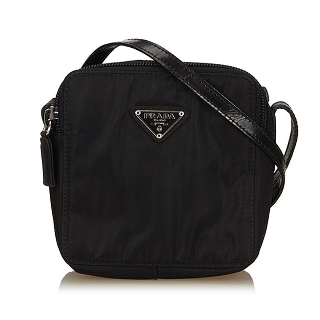 Prada Pochette Black Fabric X Nylon X Leather X Others Shoulder Bag