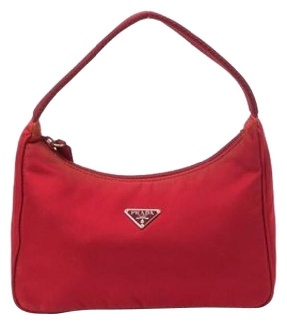 Prada Pouchette Red Nylon Shoulder Bag