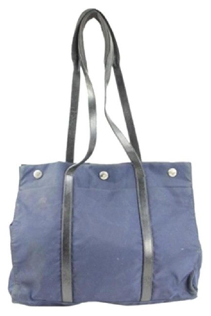 Prada Prasl01 Navy Nylon Hand Shoulder Bag