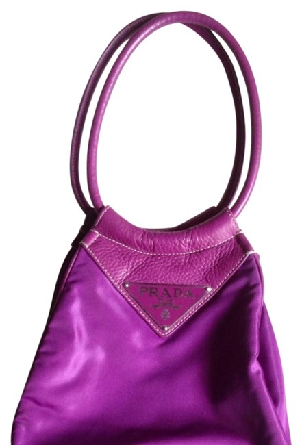 Prada Purple Magenta Nylon Shoulder Bag