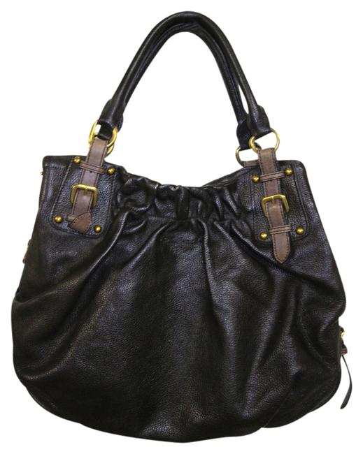 Prada Purse Brown Pebbled Leather Shoulder Bag