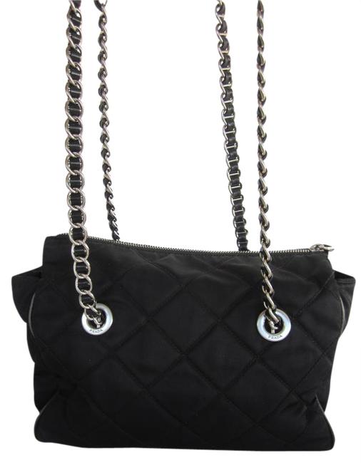 Prada Quilted Black Nylon Shoulder Bag