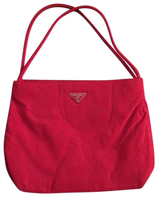 Prada Red Nylon Shoulder Bag