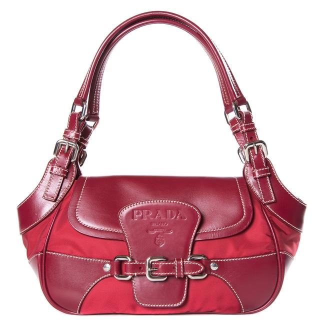 Prada Red Tessuto Shoulder Bag