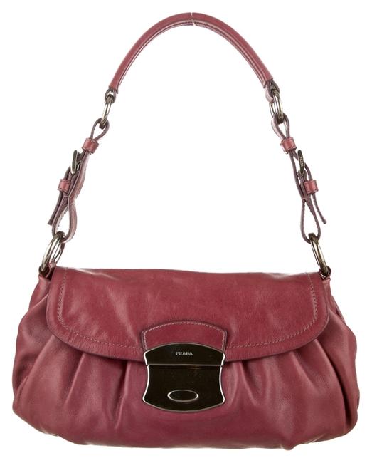 Prada Rose Color Pink Leather Shoulder Bag