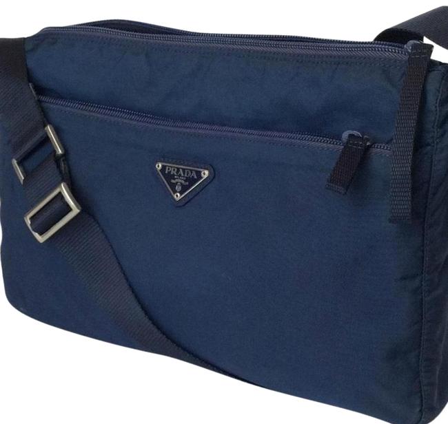 Prada Royal Blue Nylon Shoulder Bag
