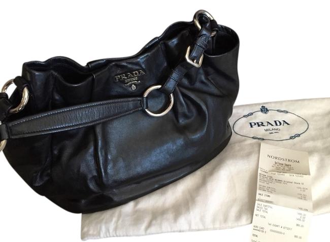 Prada Sacca Br3789 Black Calf Leather Shoulder Bag