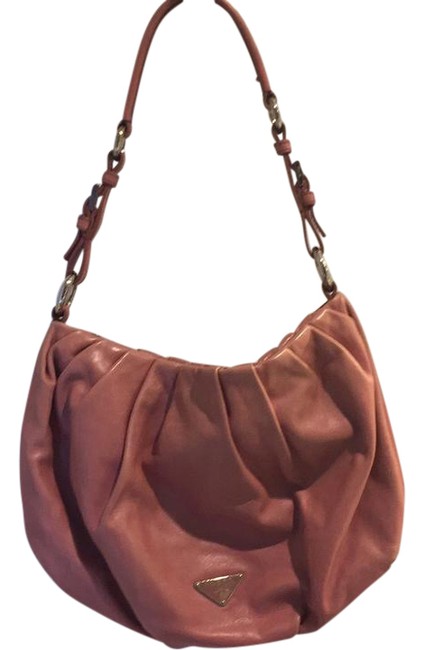 Prada Sacca Pink Leather Shoulder Bag