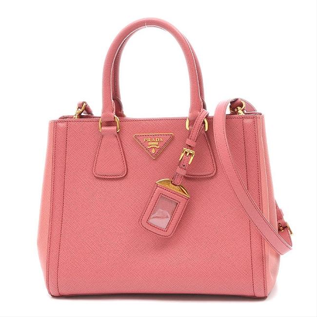 Prada Saffiano 2way Bn2608 Pink Leather Shoulder Bag