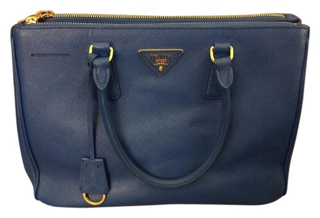 Prada Saffiano Cobalt Blue Shoulder Bag