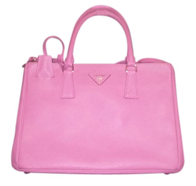 Prada Saffiano Luxe Pink Leather Shoulder Bag