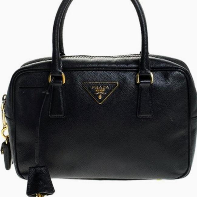 Prada Saffilo Black Leather Shoulder Bag