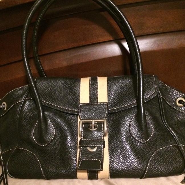 Prada Sale Black Grommet Leather Shoulder Bag