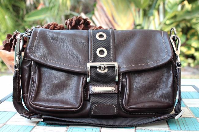 Prada Satchel Brown Leather Shoulder Bag
