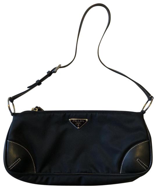 Prada Semitracolla Black Nylon and Leather Shoulder Bag
