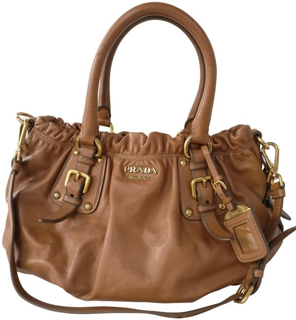 Prada Shopping Soft Calfskin Leather Shoulder Bag