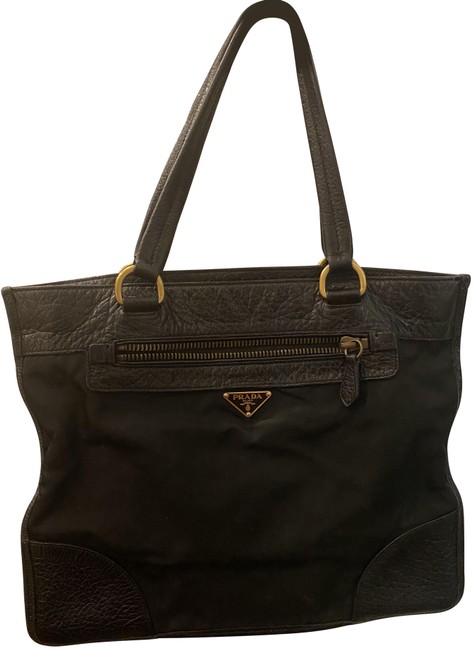 Prada Shopping Tessuto Black Nylon Shoulder Bag