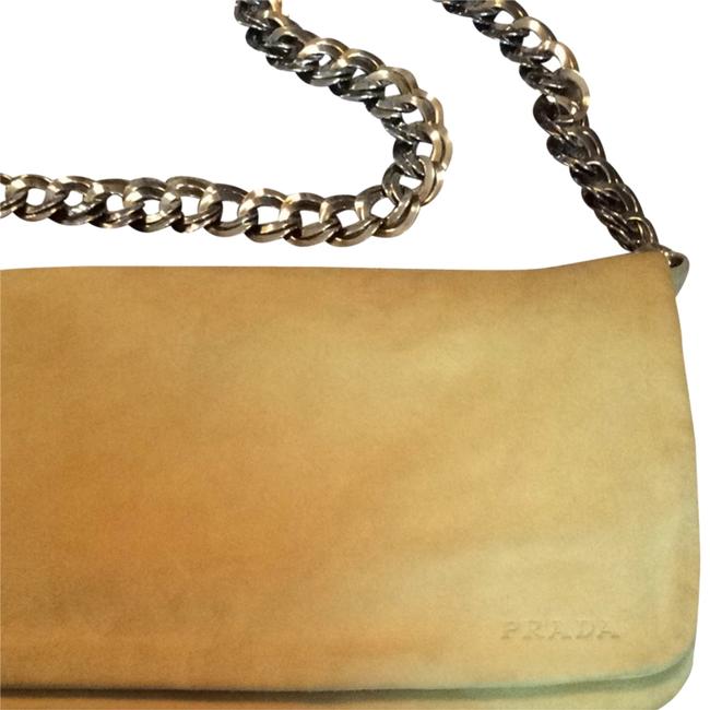 Prada Vitello England Saddle Vachetta Tanned Leather Shoulder Bag