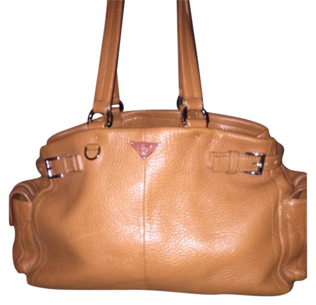 Prada Vitello Daino Br2703 Camello Leather Shoulder Bag