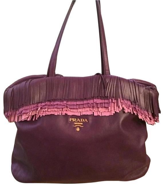 Prada VioletPurple Leather Shoulder Bag