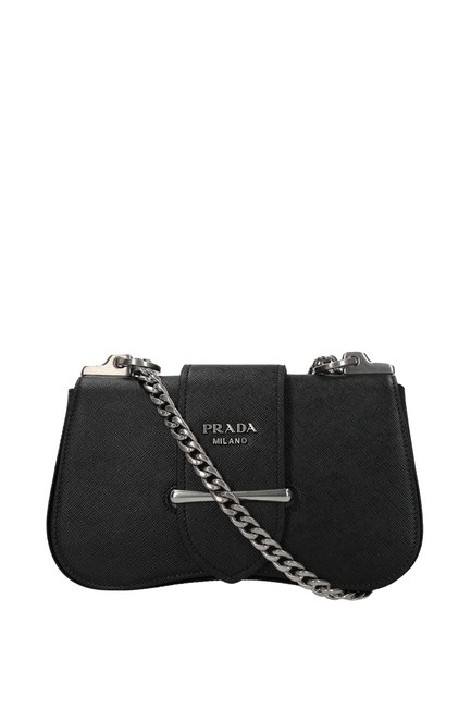 Prada Sidonie Black Leather Shoulder Bag
